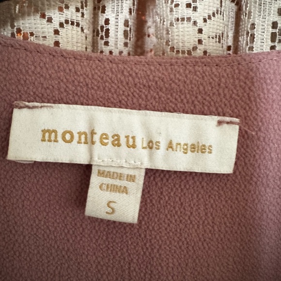 Pink Ruffle short Sleeve Wrap Top - Picture 3 of 3